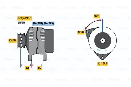 генератор BOSCH 0 986 044 550