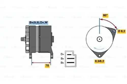 генератор BOSCH 0 986 044 571