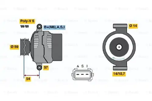 генератор BOSCH 0 986 044 611