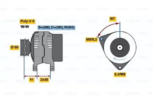 генератор BOSCH 0 986 044 631