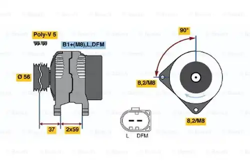 генератор BOSCH 0 986 044 850