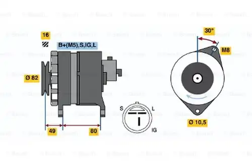 генератор BOSCH 0 986 045 001