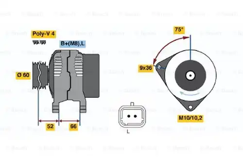 генератор BOSCH 0 986 045 221