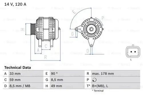 генератор BOSCH 0 986 045 241