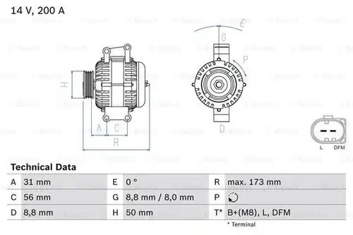 генератор BOSCH 0 986 045 420