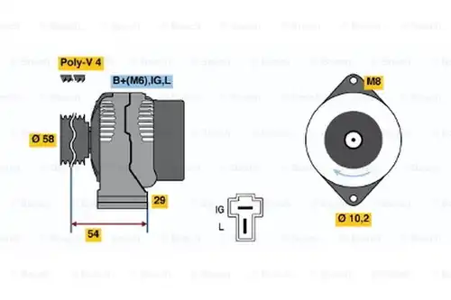 генератор BOSCH 0 986 045 461