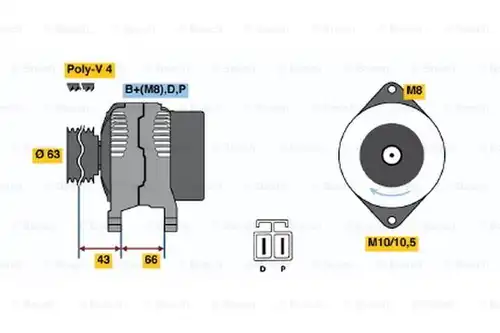 генератор BOSCH 0 986 045 491