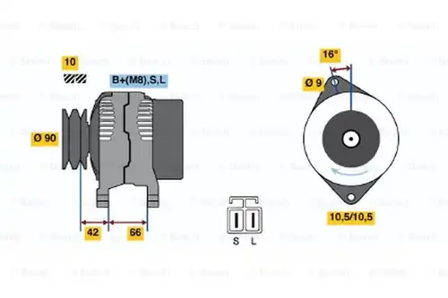 генератор BOSCH 0 986 045 521