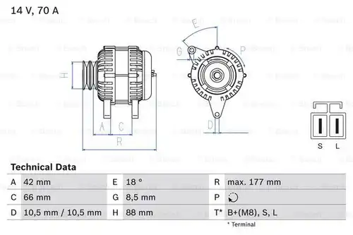 генератор BOSCH 0 986 045 541