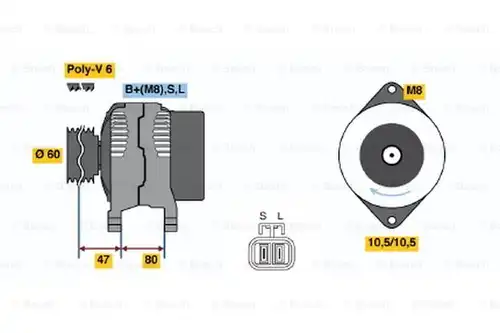 генератор BOSCH 0 986 045 671