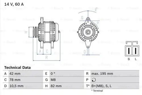 генератор BOSCH 0 986 045 681