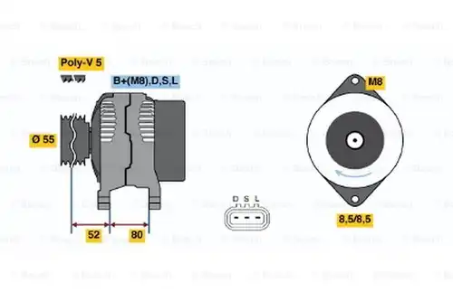 генератор BOSCH 0 986 045 731