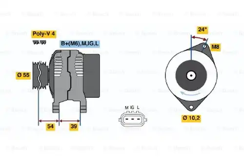 генератор BOSCH 0 986 045 841