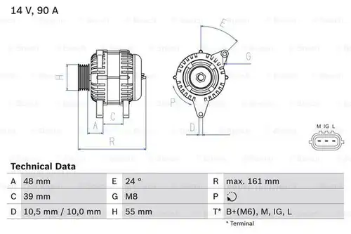 генератор BOSCH 0 986 045 861