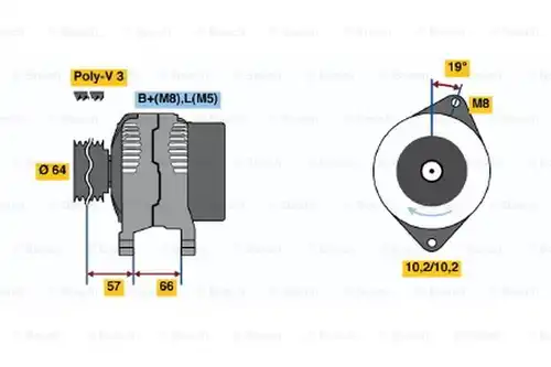 генератор BOSCH 0 986 045 981