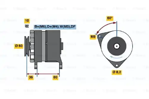 генератор BOSCH 0 986 046 081