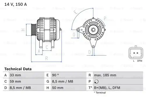 генератор BOSCH 0 986 046 260