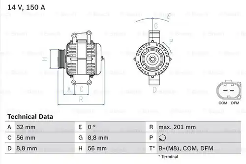 генератор BOSCH 0 986 046 300