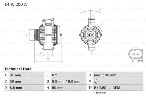 генератор BOSCH 0 986 046 320