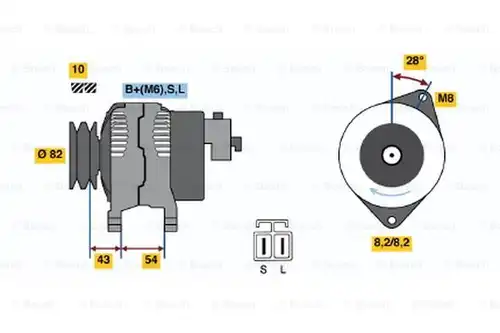 генератор BOSCH 0 986 046 361