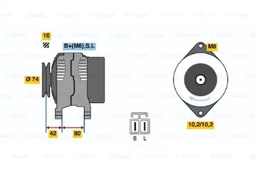 генератор BOSCH 0 986 046 371