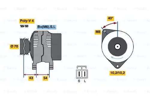 генератор BOSCH 0 986 046 411