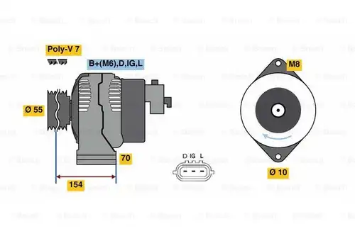 генератор BOSCH 0 986 046 541