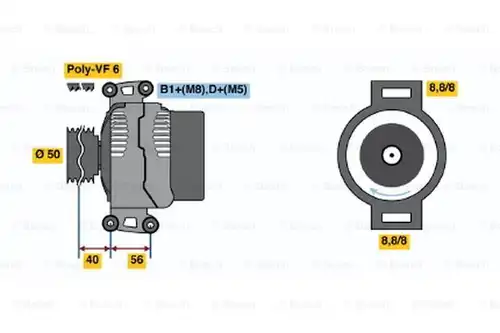 генератор BOSCH 0 986 046 610