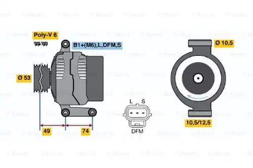 генератор BOSCH 0 986 047 260