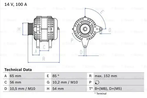 генератор BOSCH 0 986 047 270