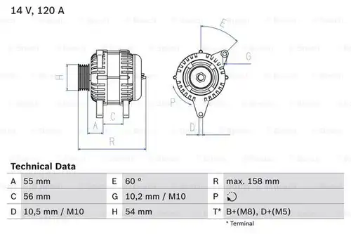 генератор BOSCH 0 986 047 330