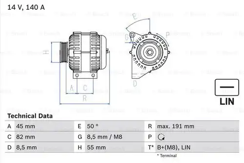 генератор BOSCH 0 986 047 380