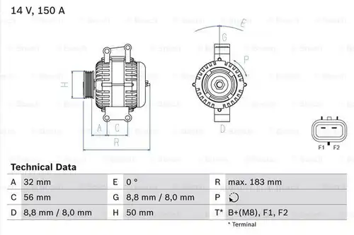 генератор BOSCH 0 986 047 460