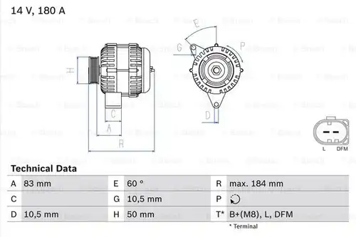 генератор BOSCH 0 986 047 480