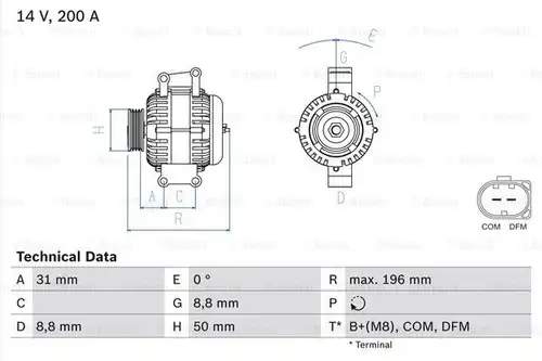 генератор BOSCH 0 986 047 490