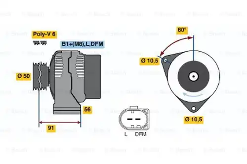 генератор BOSCH 0 986 047 610