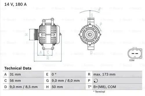 генератор BOSCH 0 986 047 670