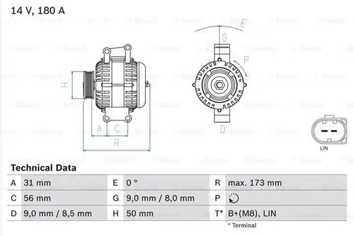 генератор BOSCH 0 986 047 690