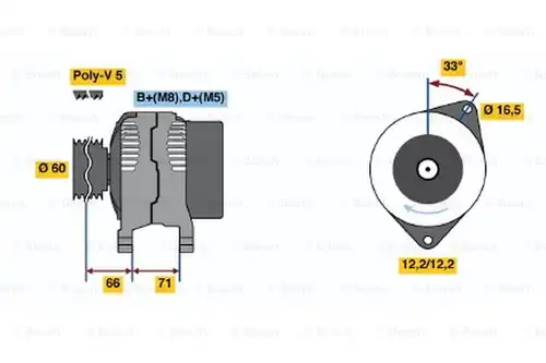 генератор BOSCH 0 986 047 751