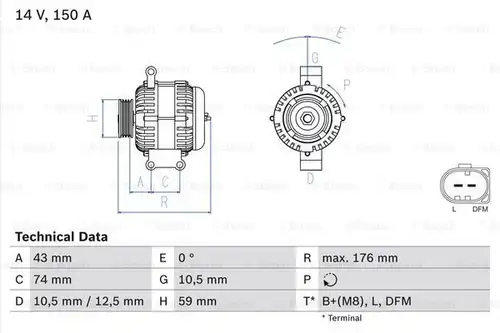 генератор BOSCH 0 986 047 920