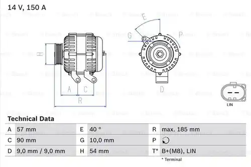 генератор BOSCH 0 986 047 930