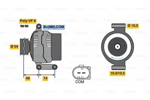 генератор BOSCH 0 986 047 940