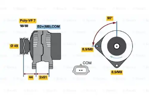 генератор BOSCH 0 986 048 040