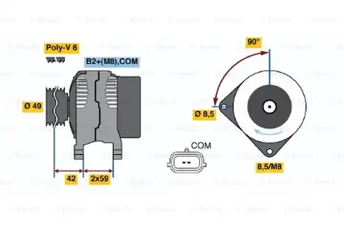 генератор BOSCH 0 986 048 060