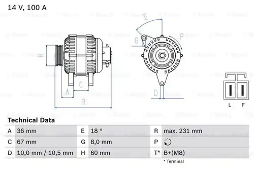 генератор BOSCH 0 986 048 320