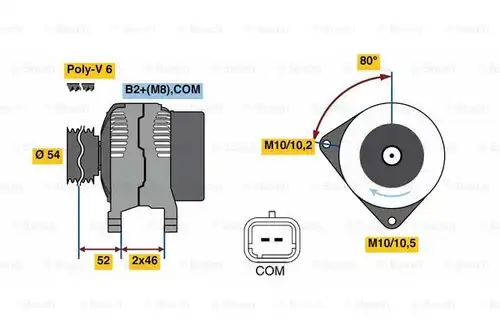 генератор BOSCH 0 986 048 360