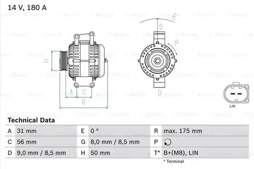 генератор BOSCH 0 986 048 450