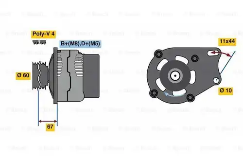 генератор BOSCH 0 986 048 541