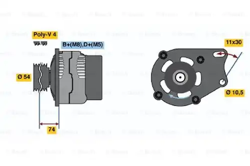 генератор BOSCH 0 986 048 630