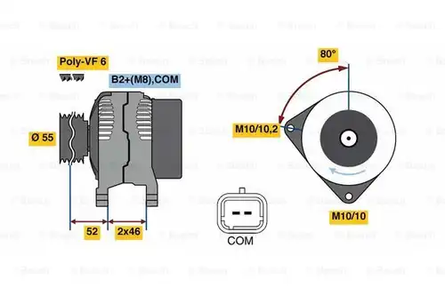 генератор BOSCH 0 986 048 760